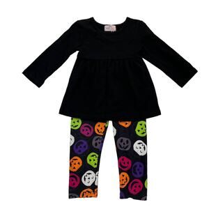 NWT Pete + Lucy Girls Multicolor Pumpkin Top / Legging Set 6-12m